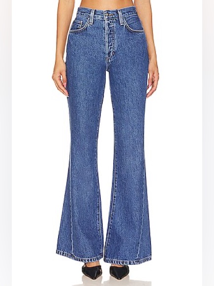 Favorite Daughter Valentina Super High Rise Flare Denim Jeans Nwt
